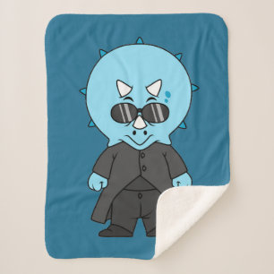 Illustratie van een matrix triceratops. sherpa deken