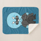 Illustratie van een matrix triceratops. sherpa deken (Voorkant (horizontaal))