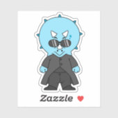 Illustratie van een matrix triceratops. sticker (Vel)