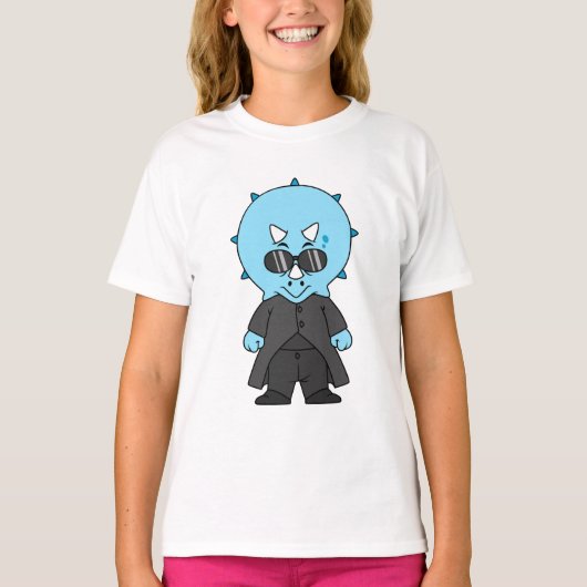 Illustratie van een matrix triceratops. t-shirt (Voorkant)