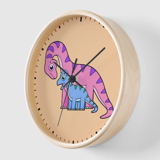 Illustratie van een moeder en kind Brachiosaurus. (Hoek)