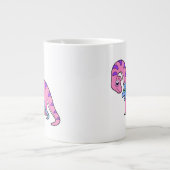 Illustratie van een moeder en kind Brachiosaurus. Grote Koffiekop (Voorkant)