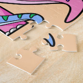 Illustratie van een moeder en kind Brachiosaurus. Legpuzzel (Zijkant)