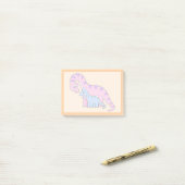 Illustratie van een moeder en kind Brachiosaurus. Post-it® Notes (Op bureau)