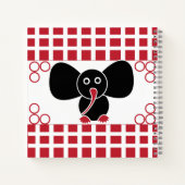 Illustratie van een Mooie Baby Olifant Notitieboek (Achterkant)