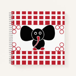 Illustratie van een Mooie Baby Olifant Notitieboek