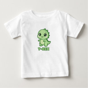 Illustratie van een Mopige Baby T-Rex Dinosaur Chi