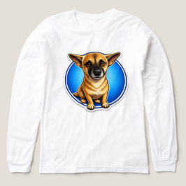 Illustratie van een moppige cartoon hond T-shirt m