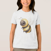 Illustratie van een moppige hommel Tri-Blend shirt (Voorkant)