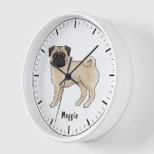 Illustratie van een Mops met de naam (Hoek)