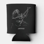 Illustratie van een muzikant blikjeskoeler (Achterkant)