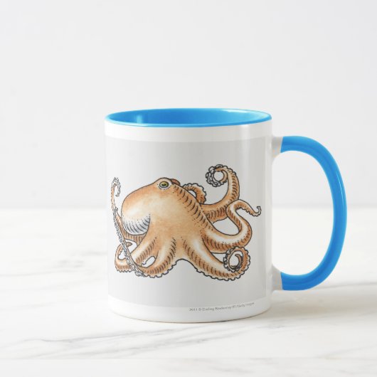Illustratie van een octopus mok (Rechts)