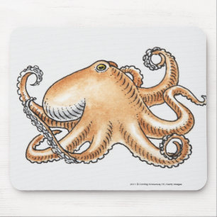 Illustratie van een octopus muismat
