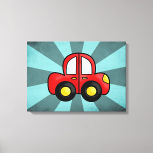 Illustratie van een Oldtimer – Klassieke Auto Kuns Canvas Afdruk