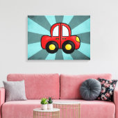 Illustratie van een Oldtimer – Klassieke Auto Kuns Canvas Afdruk (Insitu (Woonkamer))