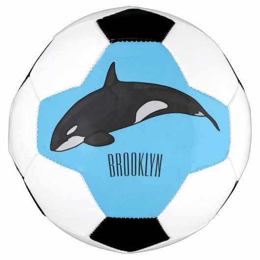 Illustratie van een orka stripfiguur voetbal (Voorkant)