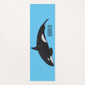 Illustratie van een orka stripfiguur yogamat (Voorkant)