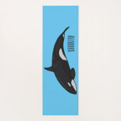 Illustratie van een orka stripfiguur yogamat (Achterkant)