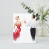 Illustratie van een paar dansende tango briefkaart (Staand voorkant)