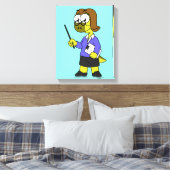 Illustratie van een Pachycephalosaurus leraar. Canvas Afdruk (Insitu (Slaapkamer))