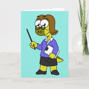 Illustratie van een Pachycephalosaurus leraar. Kaart