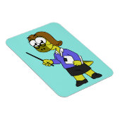 Illustratie van een Pachycephalosaurus leraar. Magneet (Rechterzijde)