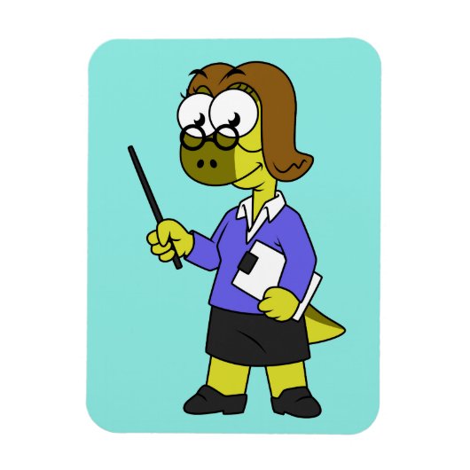 Illustratie van een Pachycephalosaurus leraar. Magneet (Verticaal)