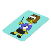 Illustratie van een Pachycephalosaurus leraar. Magneet (Linkerzijde)