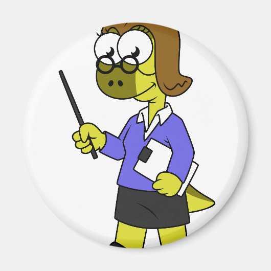 Illustratie van een Pachycephalosaurus leraar. Magneet (Voorkant)