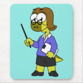 Illustratie van een Pachycephalosaurus leraar. Muismat (Voorkant)