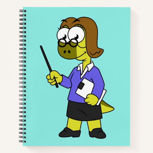 Illustratie van een Pachycephalosaurus leraar. Notitieboek (Voorkant)