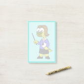 Illustratie van een Pachycephalosaurus leraar. Post-it® Notes (Op bureau)