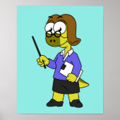 Illustratie van een Pachycephalosaurus leraar. Poster (Voorkant)