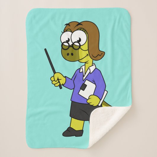 Illustratie van een Pachycephalosaurus leraar. Sherpa Deken (Voorkant)