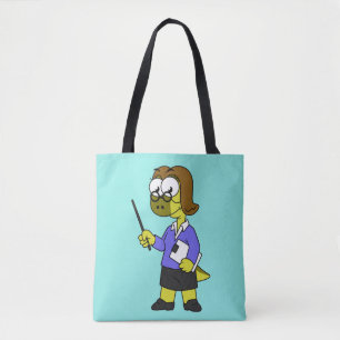 Illustratie van een Pachycephalosaurus leraar. Tote Bag