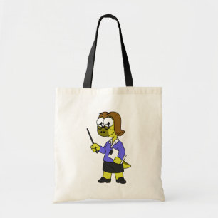 Illustratie van een Pachycephalosaurus leraar. Tote Bag