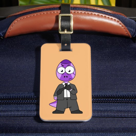 Illustratie van een Pachycephalosaurus transporter Bagagelabel (Voorkant Insitu 2)