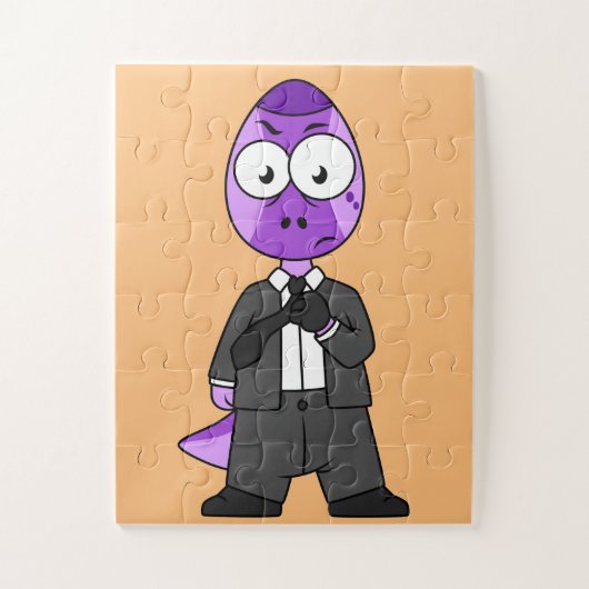 Illustratie van een Pachycephalosaurus transporter Legpuzzel (Verticaal)