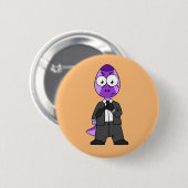 Illustratie van een Pachycephalosaurus transporter Ronde Button 5,7 Cm (Voorkant /achterkant)