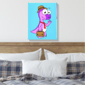 Illustratie van een Pachycephalosaurus zakenman. Canvas Afdruk (Insitu (Slaapkamer))