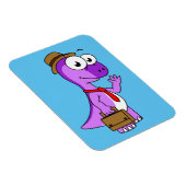 Illustratie van een Pachycephalosaurus zakenman. Magneet (Rechterzijde)