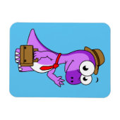 Illustratie van een Pachycephalosaurus zakenman. Magneet (Horizontaal)