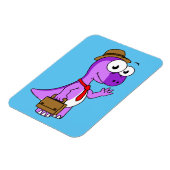 Illustratie van een Pachycephalosaurus zakenman. Magneet (Linkerzijde)