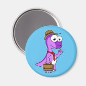 Illustratie van een Pachycephalosaurus zakenman. Magneet (Voorkant / Achterkant)