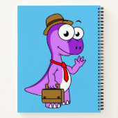 Illustratie van een Pachycephalosaurus zakenman. Notitieboek (Achterkant)