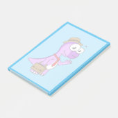 Illustratie van een Pachycephalosaurus zakenman. Post-it® Notes (Schuin)