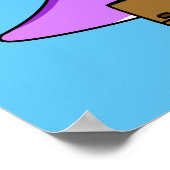 Illustratie van een Pachycephalosaurus zakenman. Poster (Hoek)