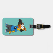 Illustratie van een parasaurolophus camera operato bagagelabel (Voorkant horizontaal)