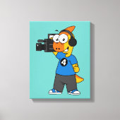 Illustratie van een parasaurolophus camera operato canvas afdruk (Voorkant)