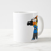 Illustratie van een parasaurolophus camera operato grote koffiekop (Voorkant rechts)